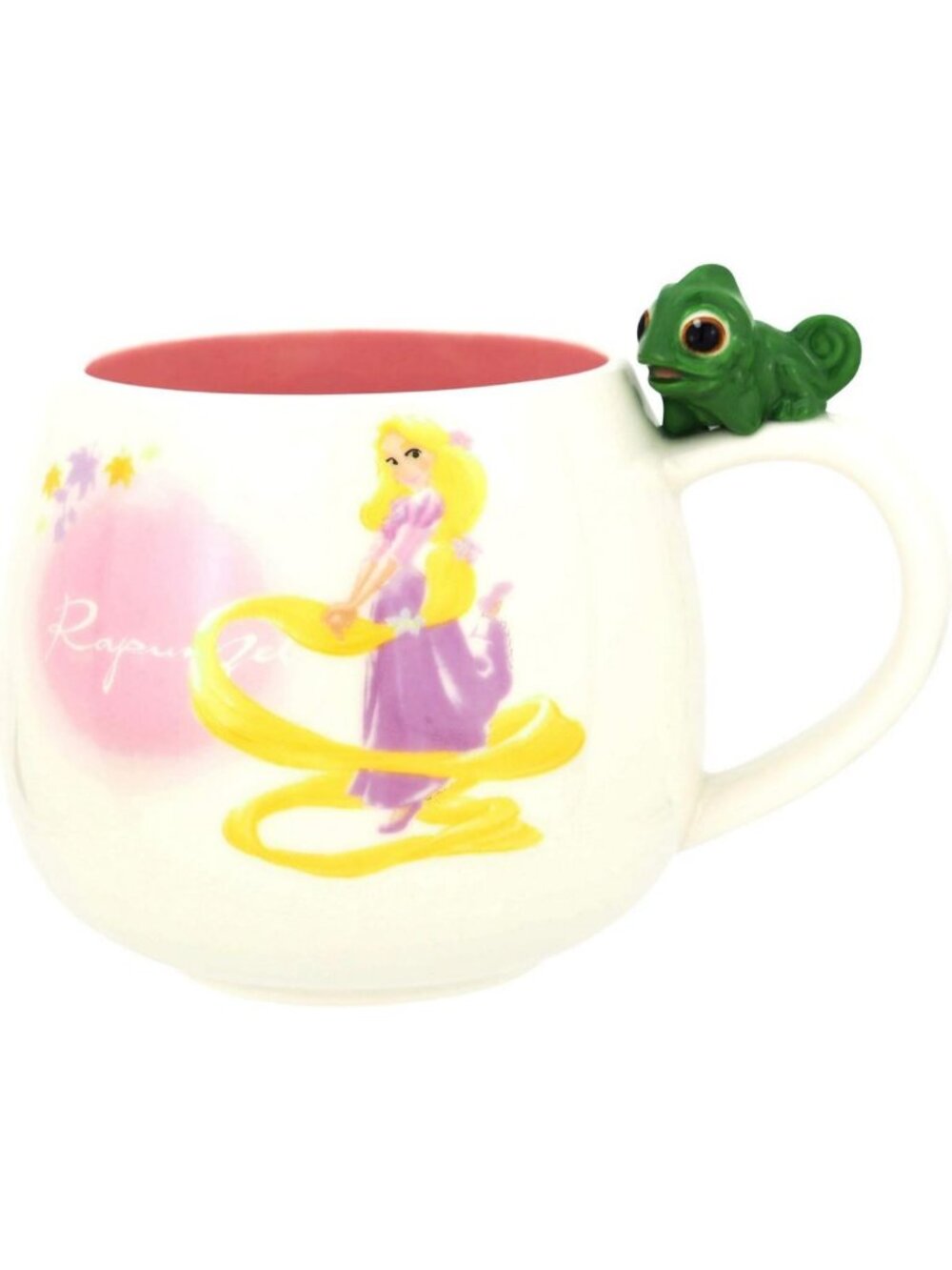 Rapunzel & Pascal Mug - 10.1 fl oz, Cute Disney Tower Design, White & Pink